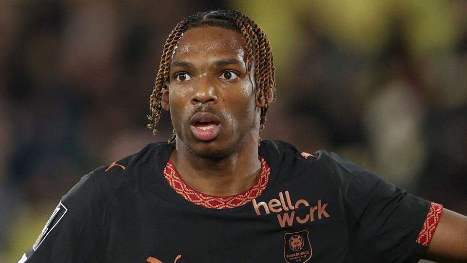 Jeremy Jacquet in action for Rennes