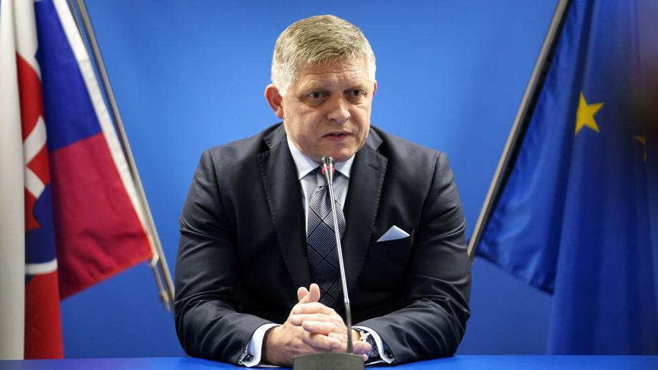 Robert Fico in Brussels, April 2024