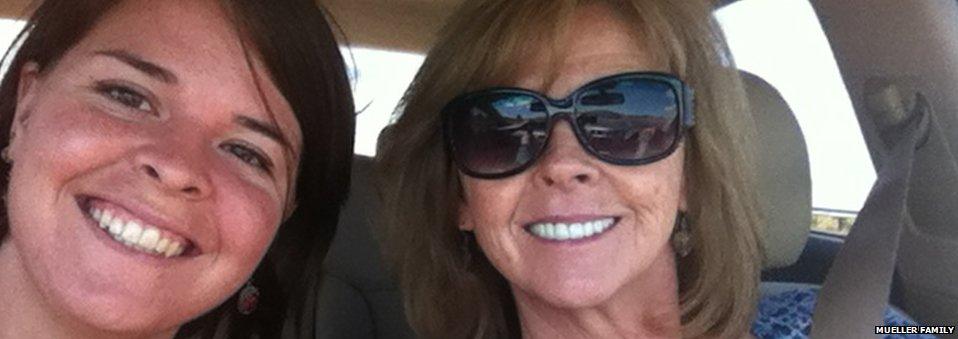 Kayla Mueller with her mother Marsha before she left for Syria