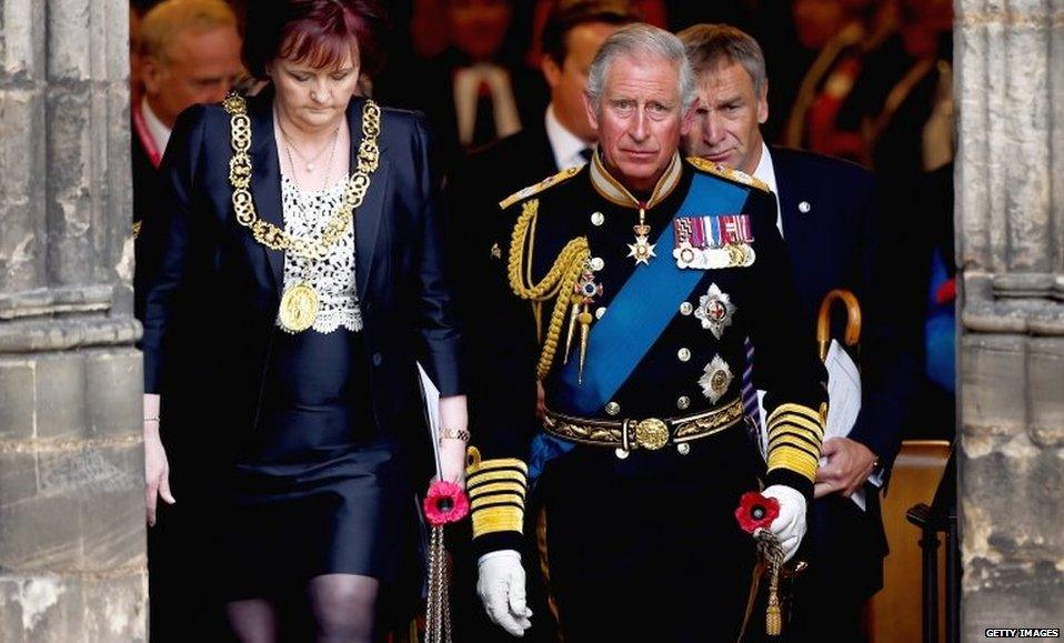 Prince Charles also attended the commemoration ceremony in Glasgow.