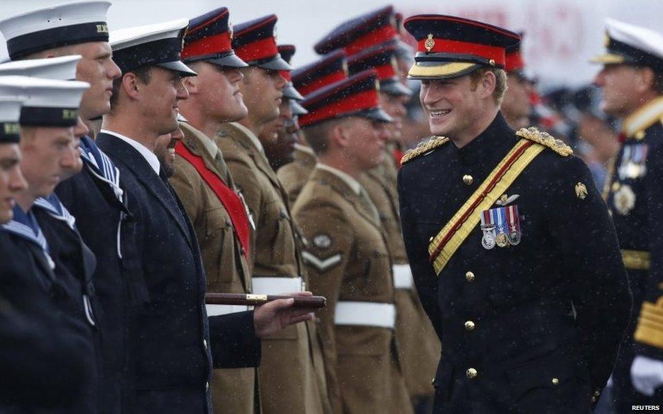 Prince Harry meeting members of the armed forces in Kent