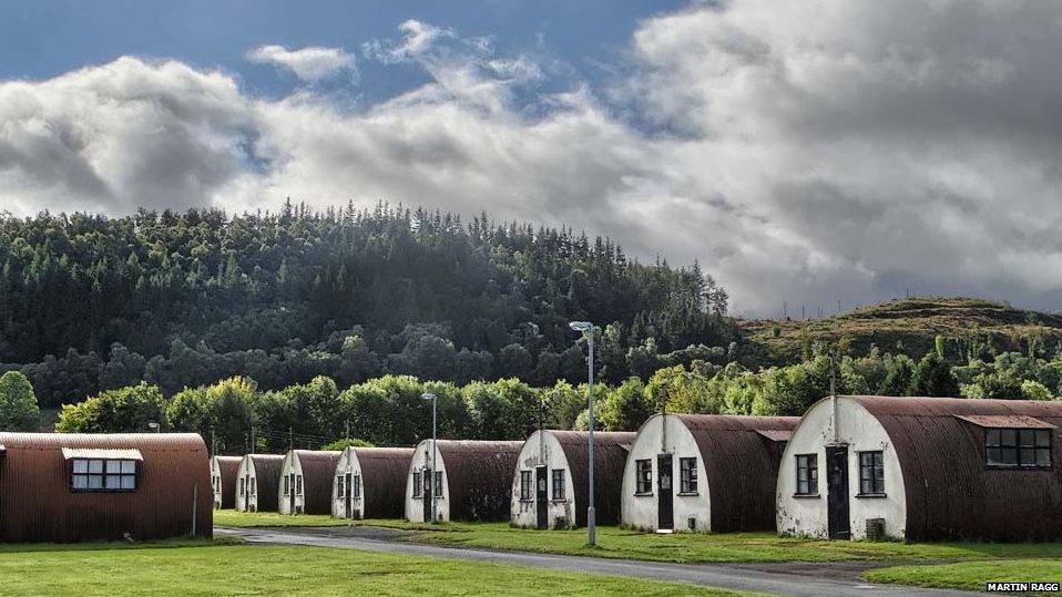 Huts used to hold maximum security prisoners at Cultybraggan