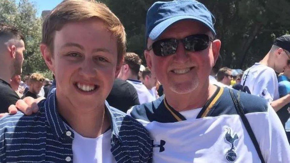 Robbie Jones and his dad, Gareth Jones