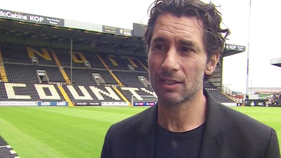 Roberto Gagliardi speaks to BBC East Midlands Today at Meadow Lane