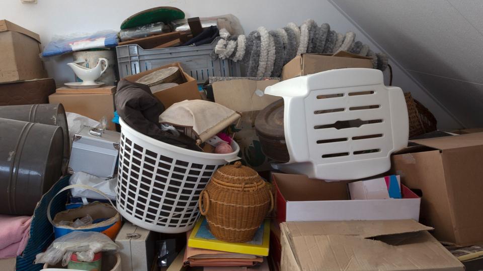 Stock image of a pile of clutter.