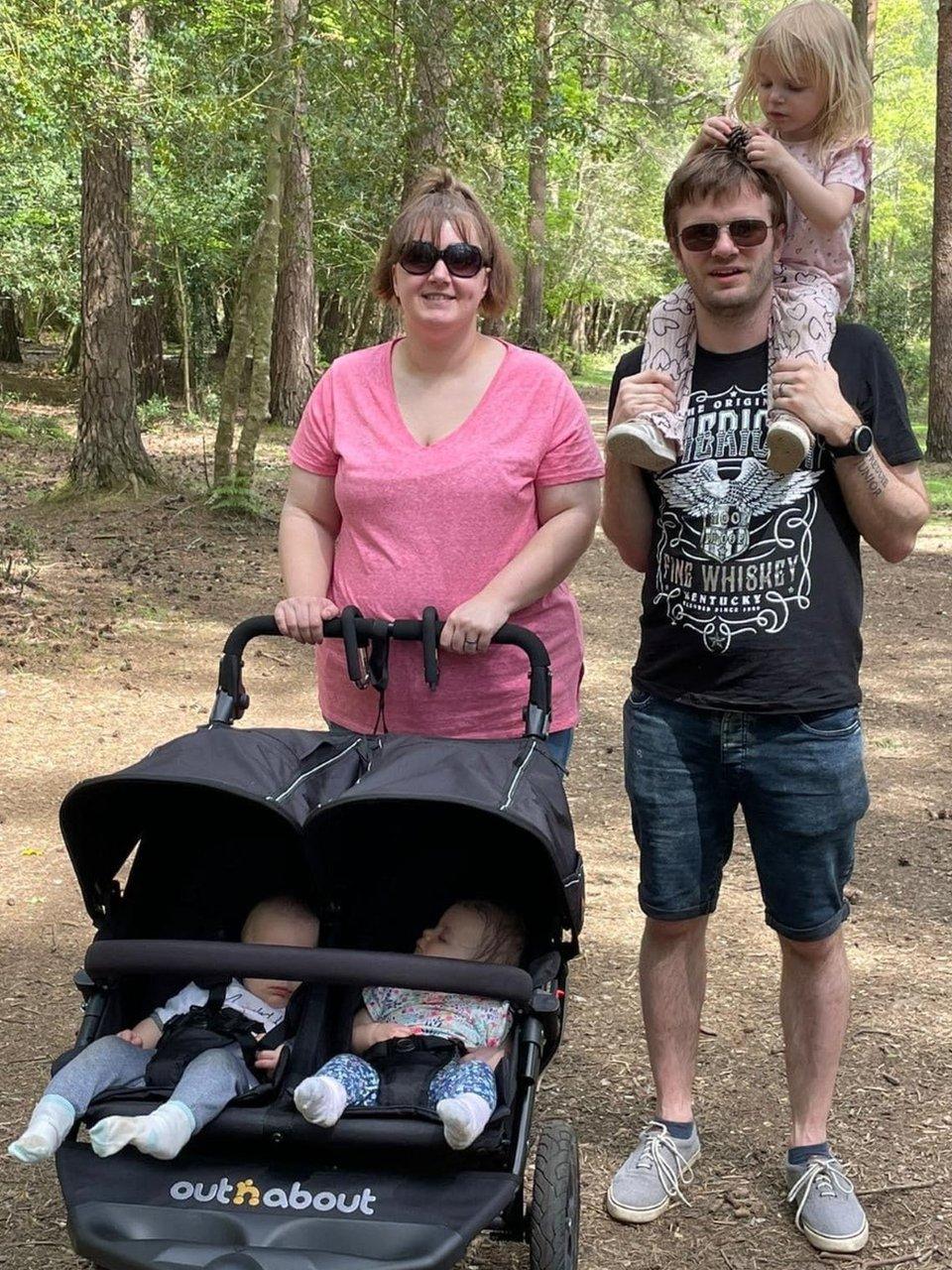 Emma and her family out for a walk