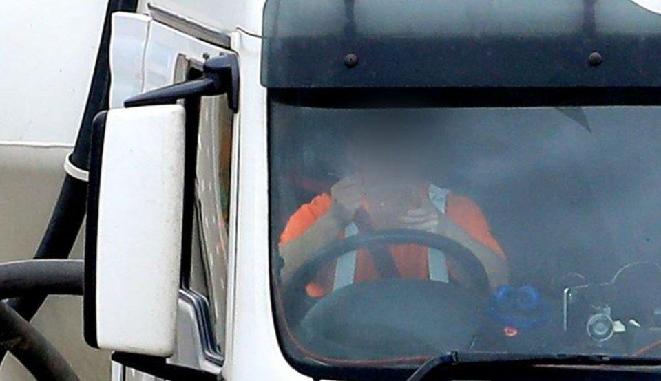 Lorry driver on the M20