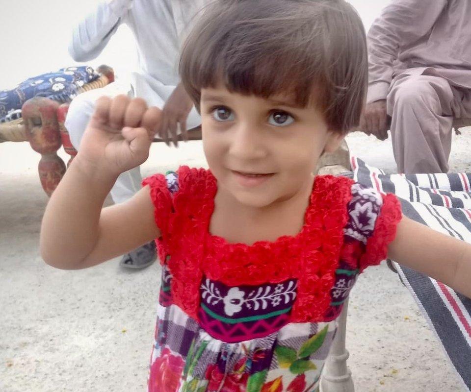 Zahra, pictured at about the age of five