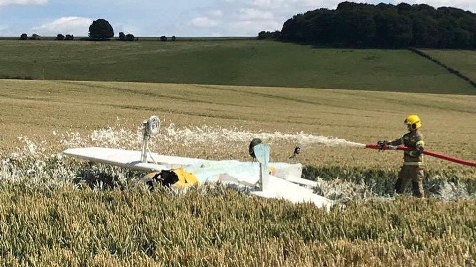 Scene of plane crash