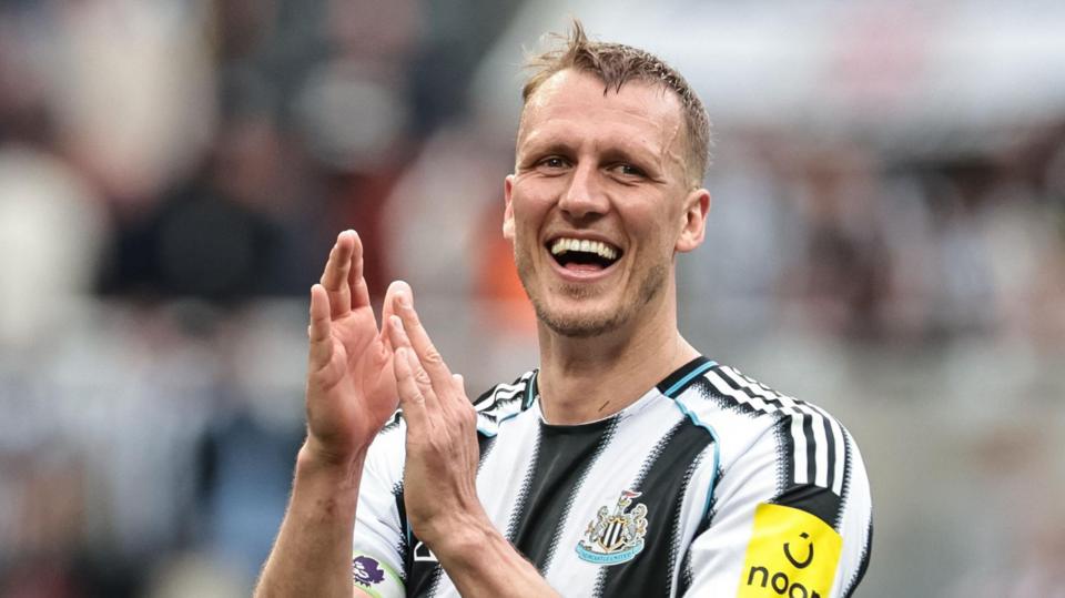 Newcastle's Dan Burn applauds
