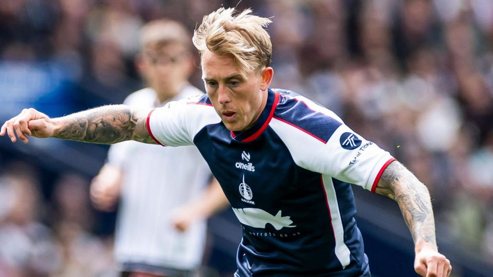 Calvin Miller playing for Falkirk