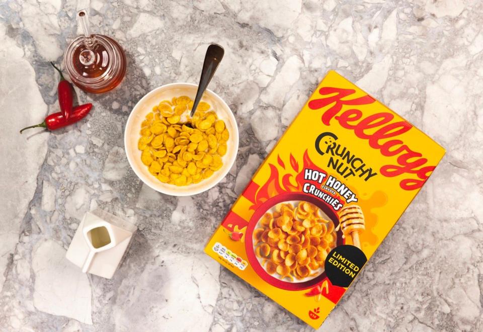 Kellogg's new Crunchy Nut Hot Honey Crunchies cereal