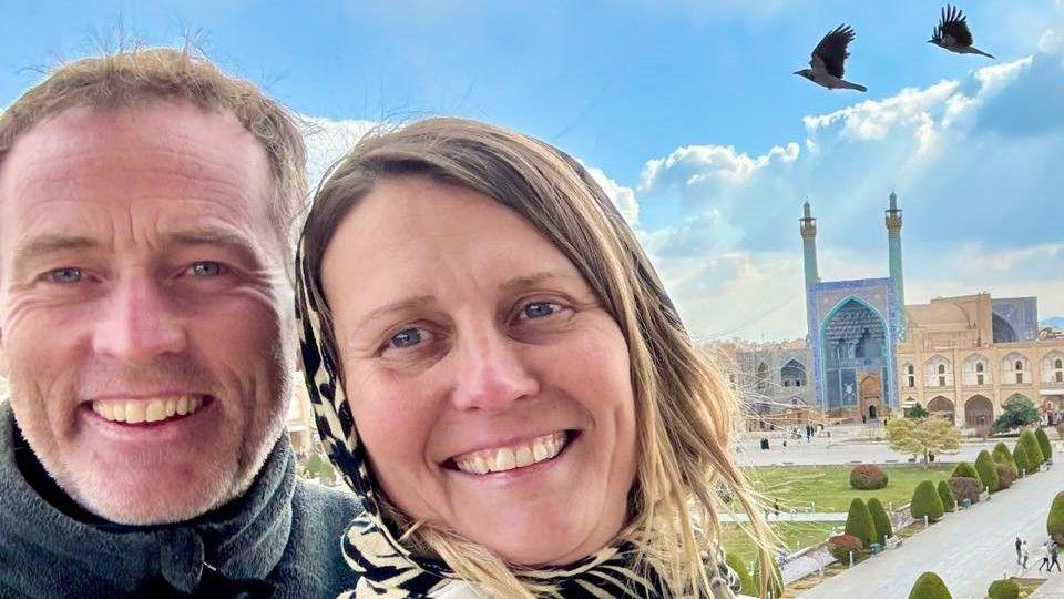 Craig and Lindsay Foreman pictured in Iran on 3 January