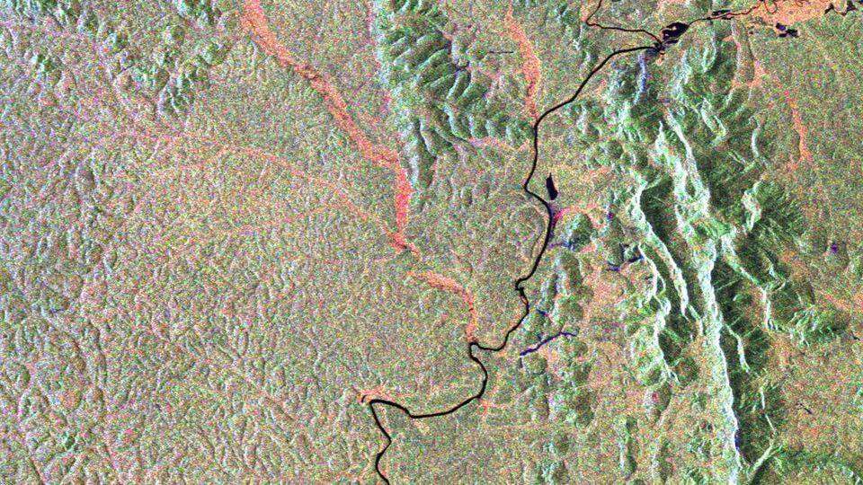 The Ivindo River in Gabon and the surrounding rainforest.