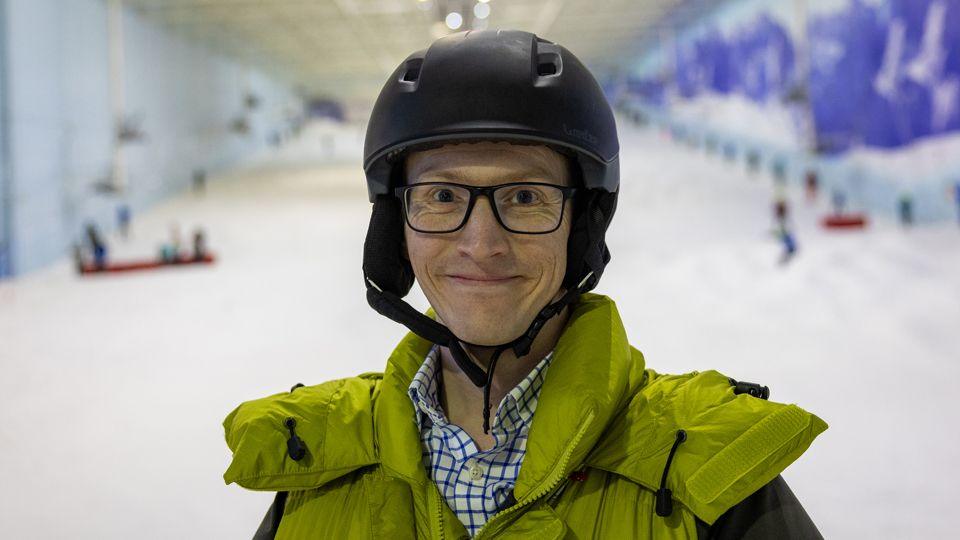 Josh at the Ski slope in Hemel Hempstead