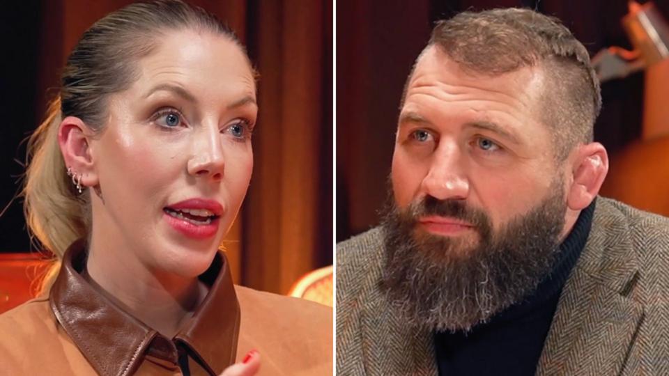 Katherine Ryan and Joe Marler