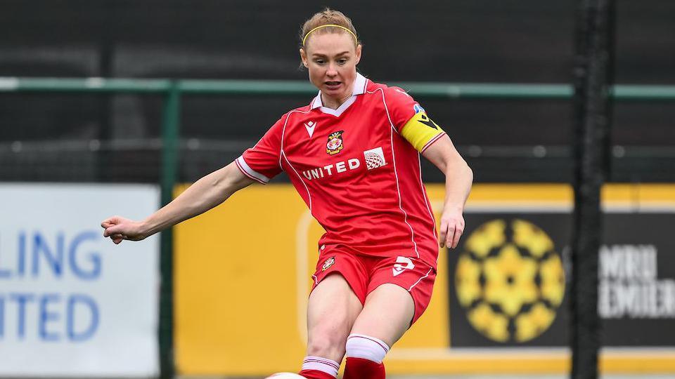 Jodie Bartle in action for Wrexham