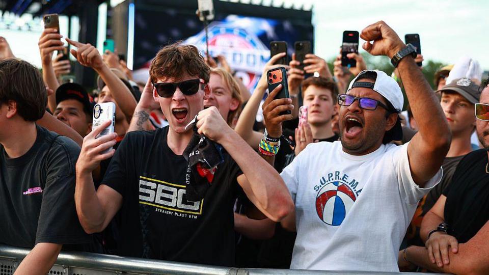 A general view of fans in attendance during the UFC Freedom 250 ceremonial weigh-in at The Ellipse on June 13, 2026 in Washington, DC.