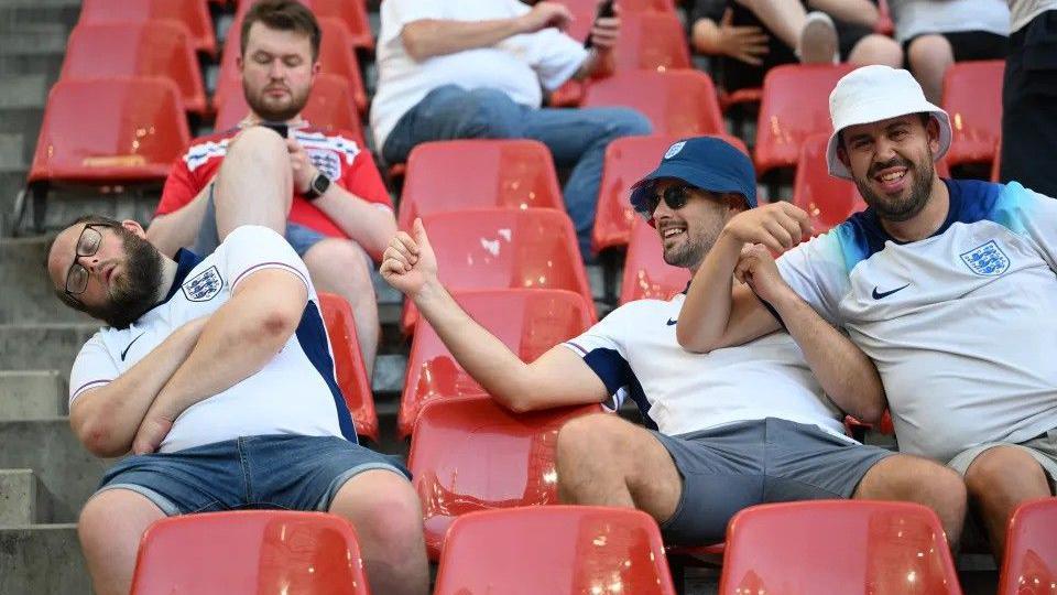 Freddie Hahn asleep at England game