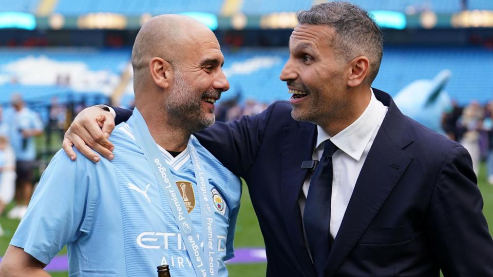 Pep Guardiola and Khaldoon Al Mubarak