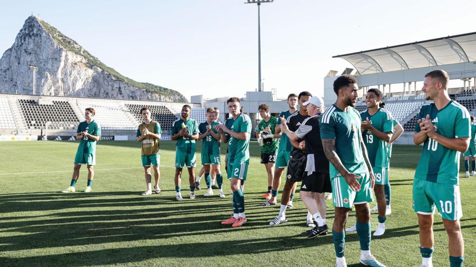 Northern Ireland players after the game
