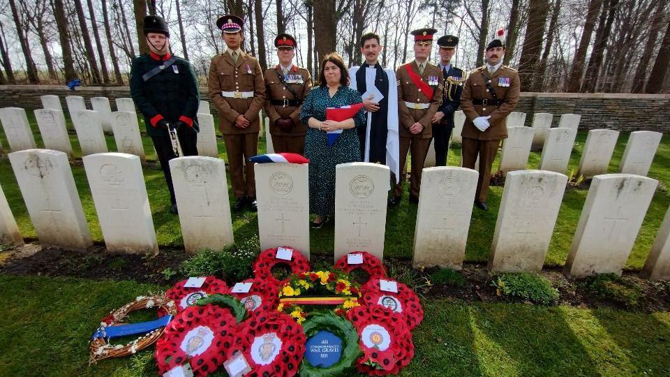 Kelly Salter, great-niece of Pte Green, at the ceremony