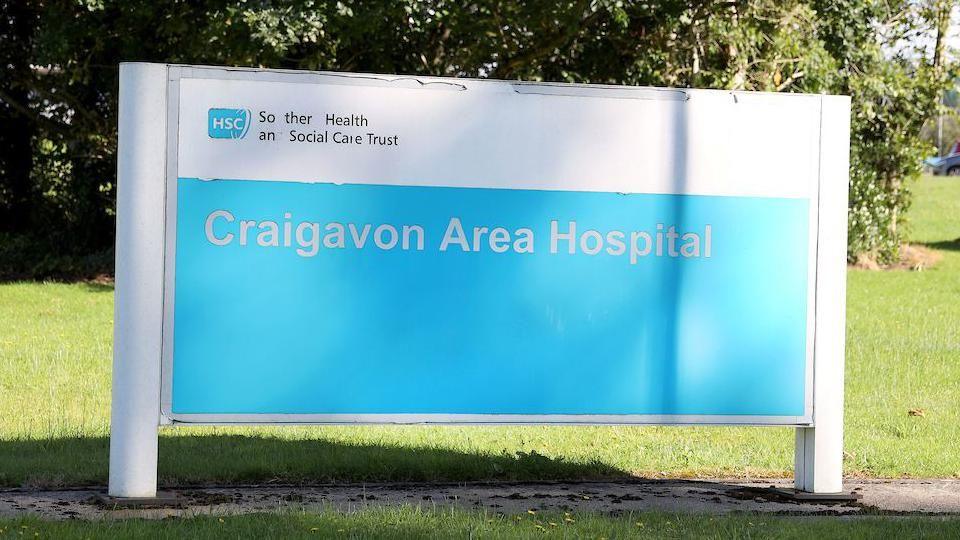 Craigavon Area Hospital sign