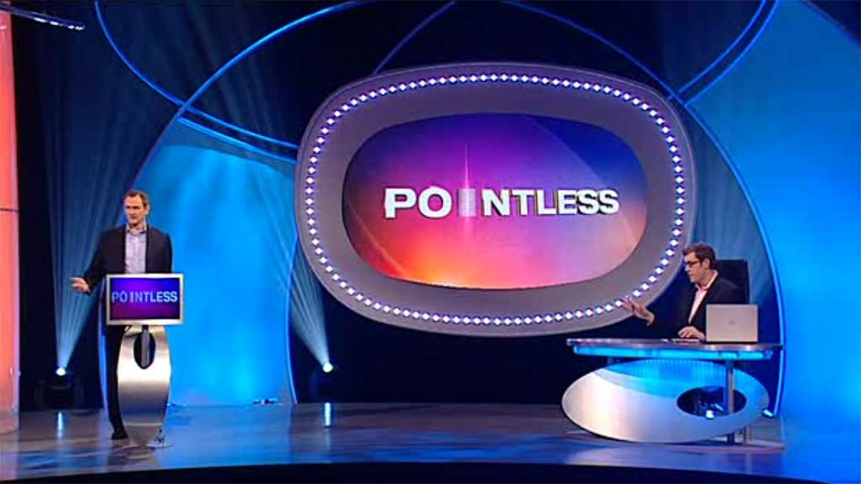 Alexander Armstrong and Richard Osman on the set of Pointless