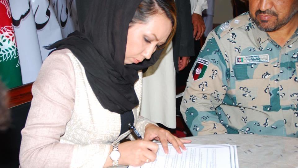 Fawzia at official meeting