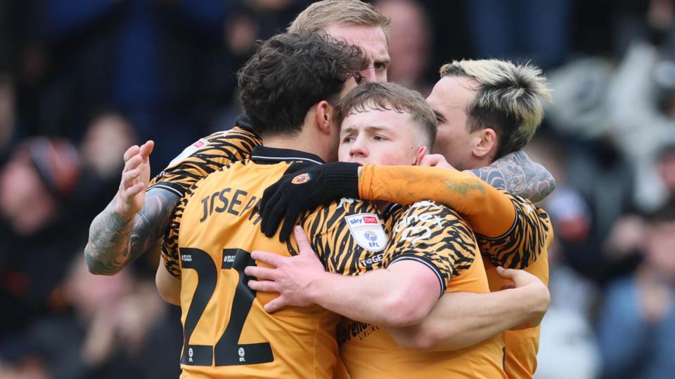 Hull celebrate scoring