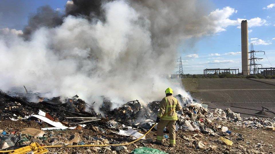 Landfill fire