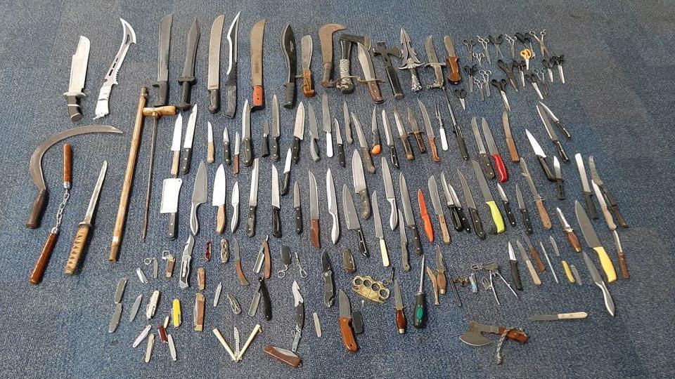 Knives recovered during amnesty 