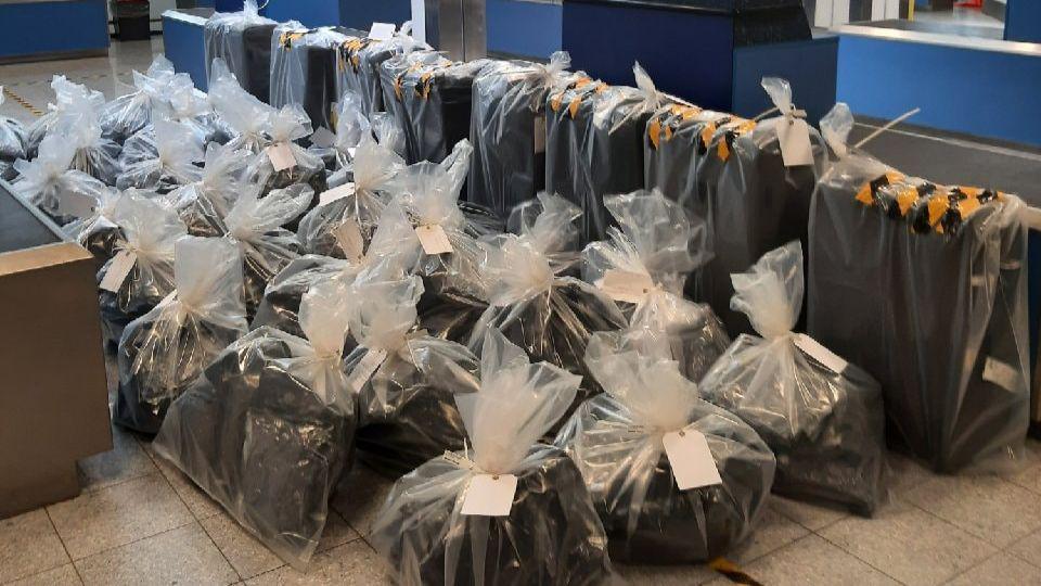 The cannabis haul at Manchester Airport 