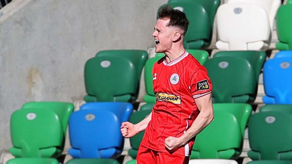 Liam McStravick celebrates