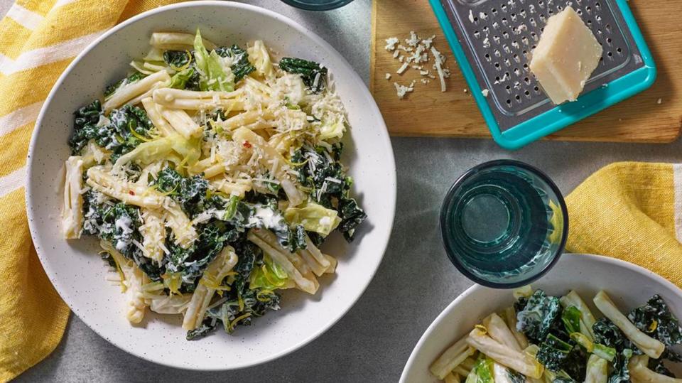 Creamy lemon veg pasta