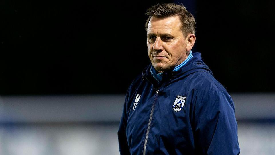 Tony Pennock on the touchline