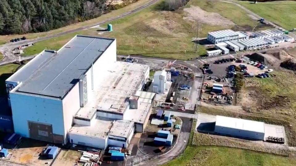 An aerial photograph of the Winfrith nuclear site