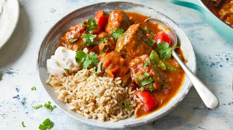 Healthier lamb bhuna