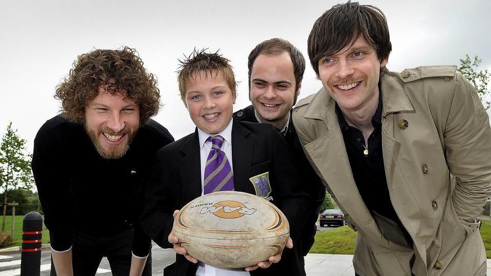 Josh Inglis with, from left, Simon Rix, Nick ‘Peanut' Baines and Nick Hodgson