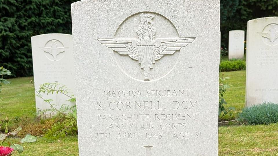 Sgt Cornell's grave in Germany