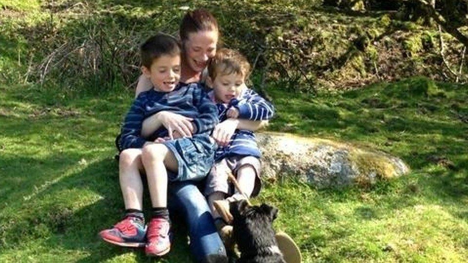 Katherine Hooper, Joshua (r), Samuel (l)