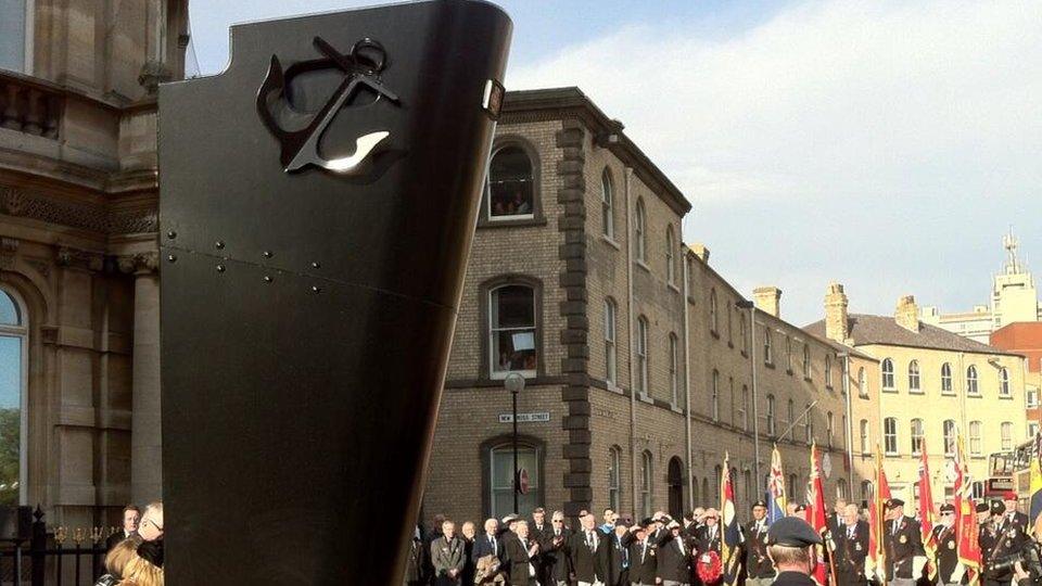 The Merchant Navy memorial in Hull