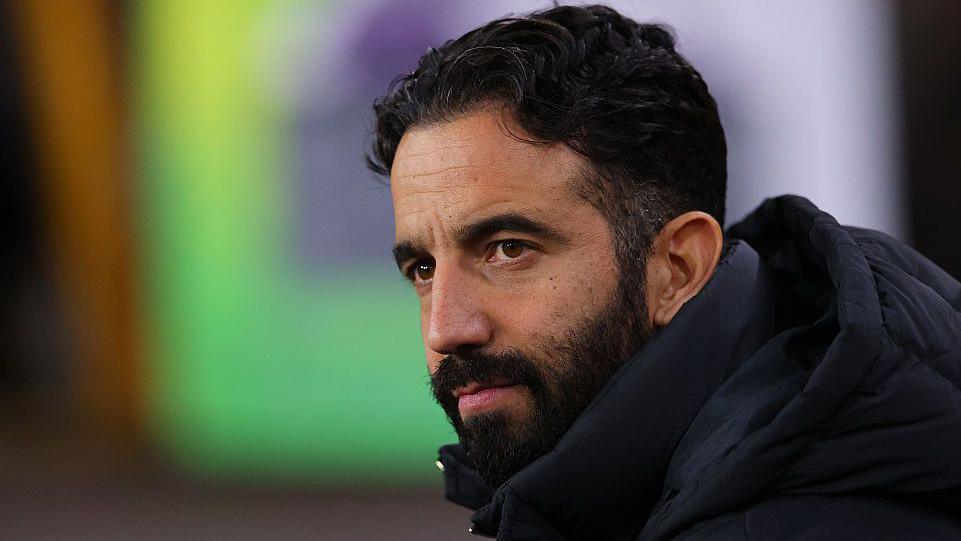 A close up of Ruben Amorim looking serious