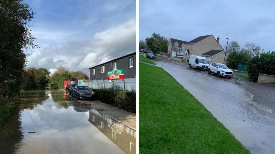 Flooding at two spots around proposed site of new housing development in Malmesbury