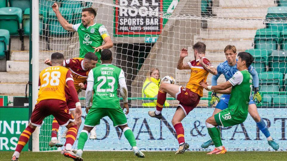 Andy Halliday scores at Easter Road