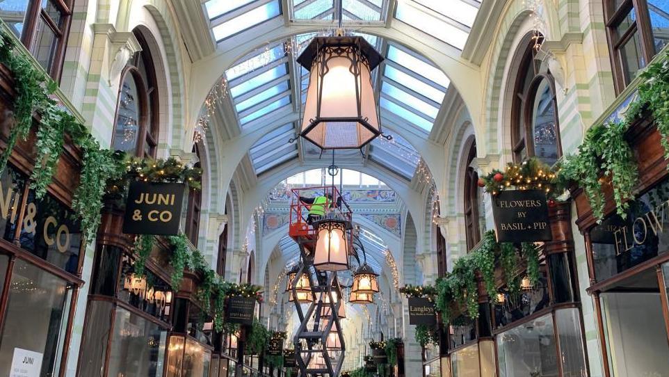 Inside Royal Arcade in Norwich