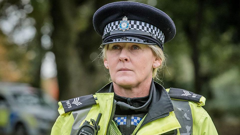 Sarah Lancashire in police uniform from Happy Valley