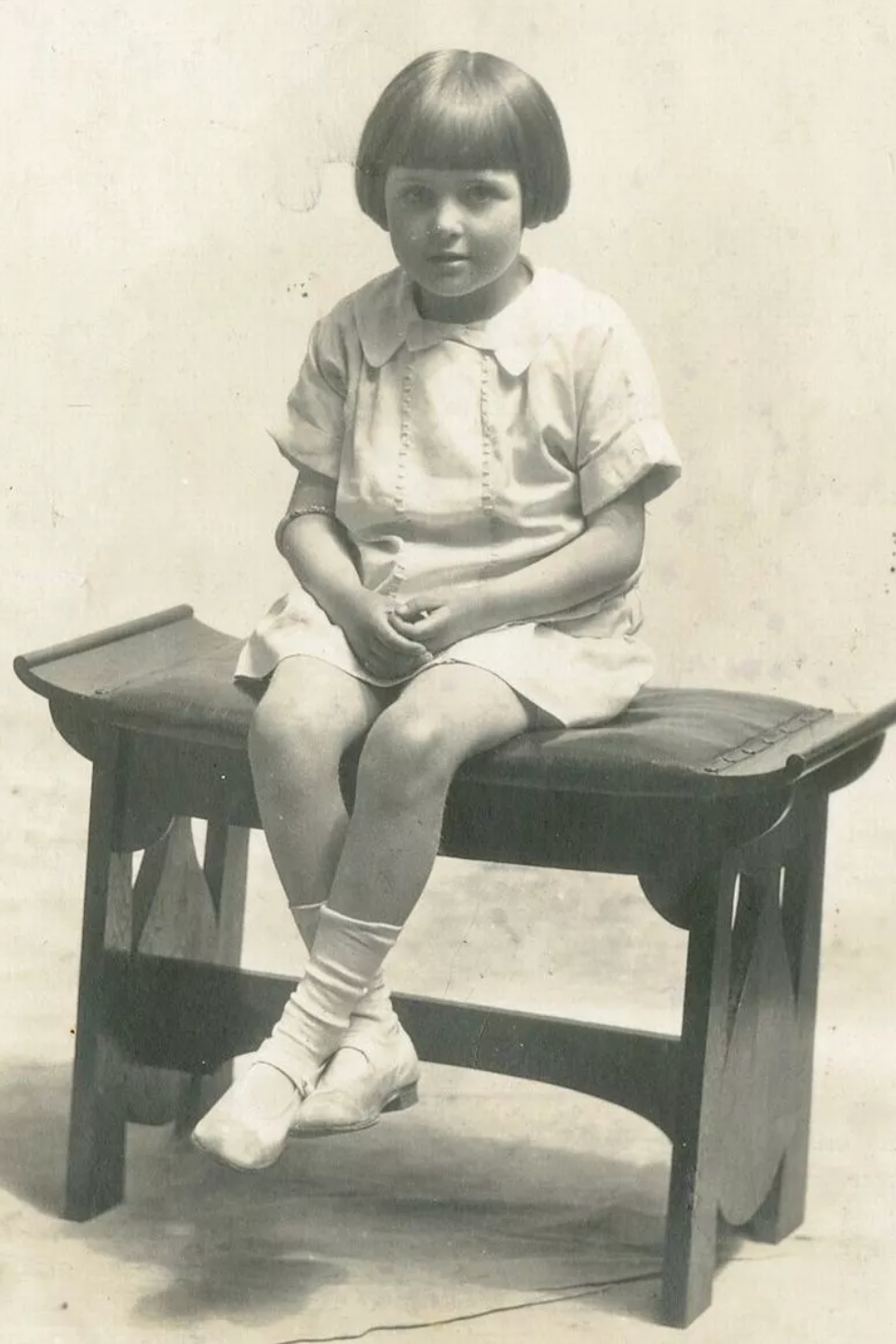 June Spencer photographed as a child in Nottingham