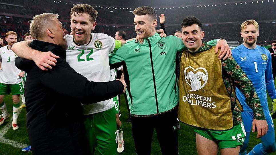 Nathan Collins celebrates