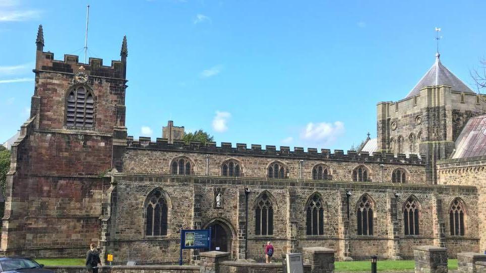 Exterior view of Bangor Cathedral